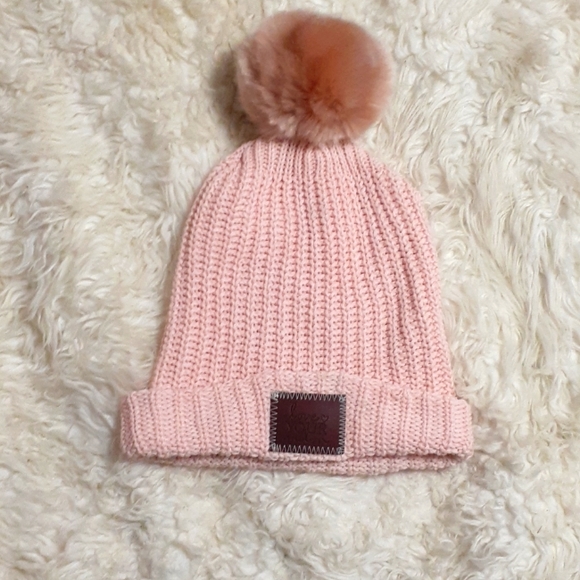 Love Your Melon Light Pink Pom Pom Hat - Picture 1 of 6